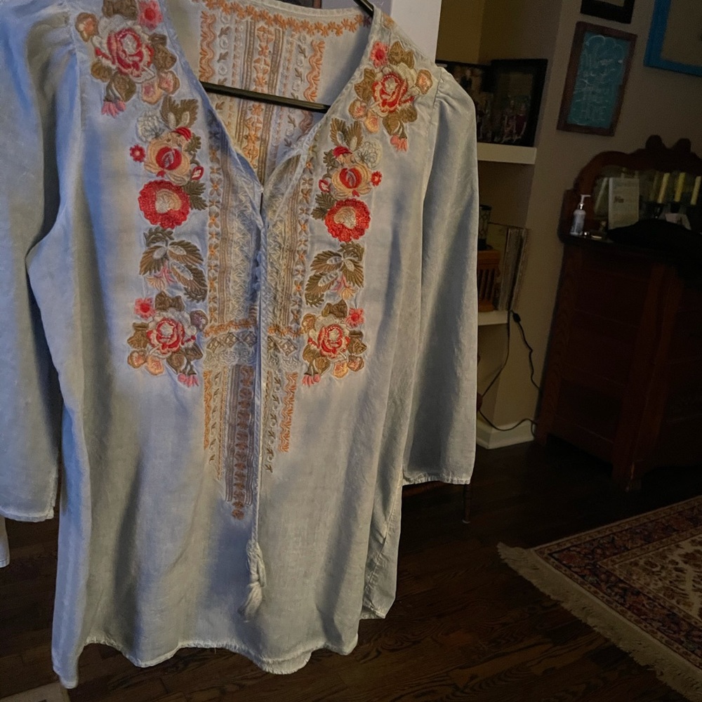 Embroidered Rayon tunic